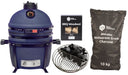 Keij Kamado BBQ Startersset - Legend Compact Blue 15 inch - met Houtskool, Aanmaakwokkels & Kolenmand