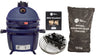 Keij Kamado BBQ Startersset - Legend Compact Blue 15 inch - met Houtskool, Aanmaakwokkels & Kolenmand