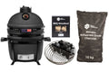 Keij Kamado BBQ Startersset - Legend Compact Black 15 inch - met Houtskool, Aanmaakwokkels & Kolenmand