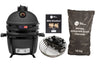 Keij Kamado BBQ Startersset - Legend Compact Black 15 inch - met Houtskool, Aanmaakwokkels & Kolenmand
