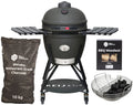 Keij Kamado BBQ Startersset - Legend Large Black 21 inch - met Houtskool, Aanmaakwokkels & Kolenmand