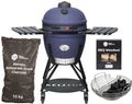Keij Kamado BBQ Startersset - Legend Large Blue 21 inch - met Houtskool, Aanmaakwokkels & Kolenmand