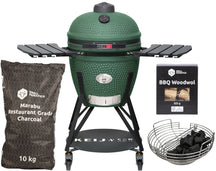 Keij Kamado BBQ Startersset - Legend Large Green 21 inch - met Houtskool, Aanmaakwokkels & Kolenmand
