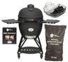 Keij Kamado BBQ Startersset - Legend XL Black 23 inch - met Houtskool, Aanmaakwokkels & Kolenmand