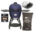 Keij Kamado BBQ Startersset - Legend XL Blue 23 inch - met Houtskool, Aanmaakwokkels & Kolenmand