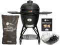Keij Kamado BBQ Startersset - Pro Large Black 21 inch - met Houtskool, Aanmaakwokkels & Kolenmand