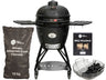 Keij Kamado BBQ Startersset - Pro Large Black 21 inch - met Houtskool, Aanmaakwokkels & Kolenmand