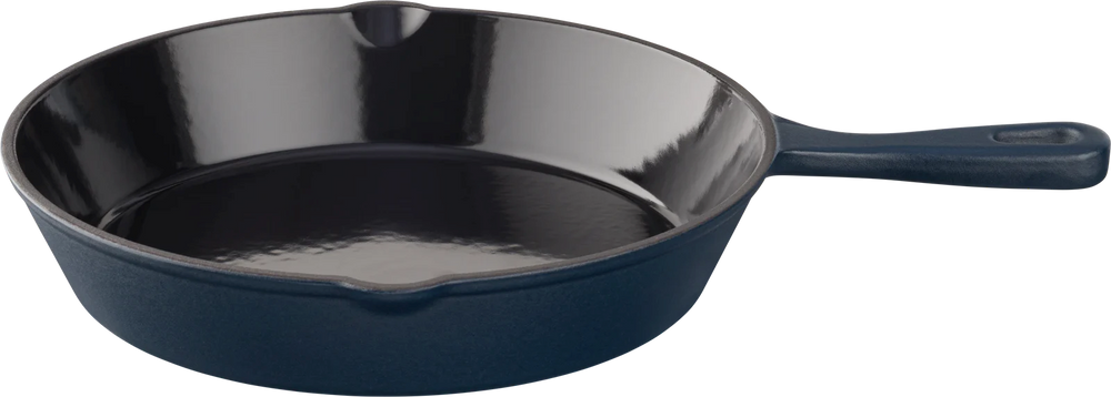 Keij Kamado Koekenpan Skillet Blauw - Gietijzer - ø 25.5 cm - geëmailleerde anti-aanbaklaag