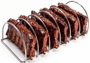 Keij Kamado BBQ Sparerib Rek Large - RVS - voor 6 spareribs