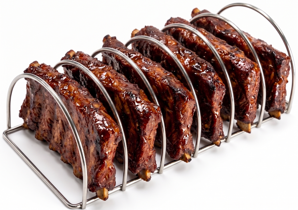 Keij Kamado BBQ Sparerib Rek Large - RVS - voor 6 spareribs