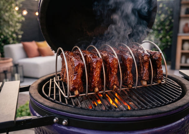 Keij Kamado BBQ Sparerib Rek Large - RVS - voor 6 spareribs