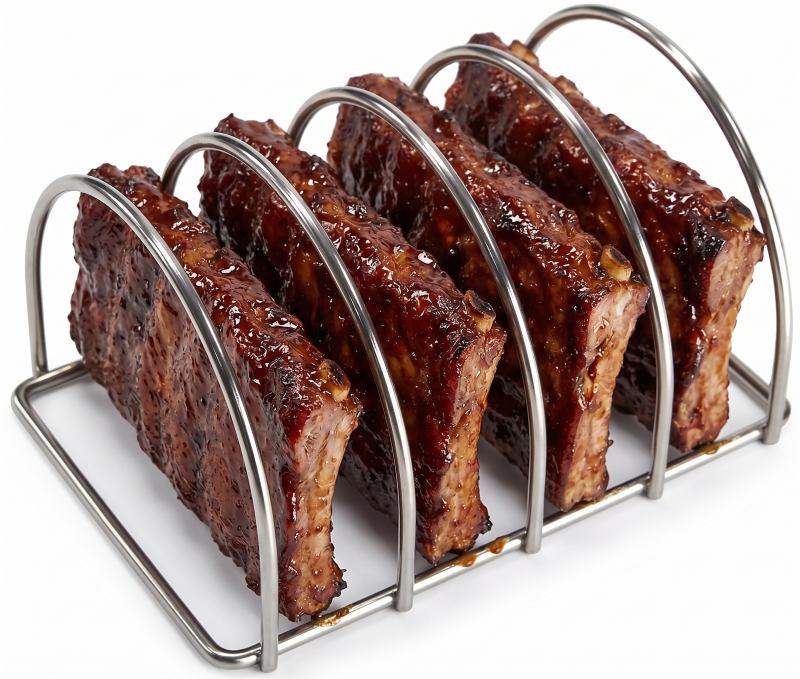 Keij Kamado BBQ Sparerib Rek Small - RVS - voor 4 spareribs