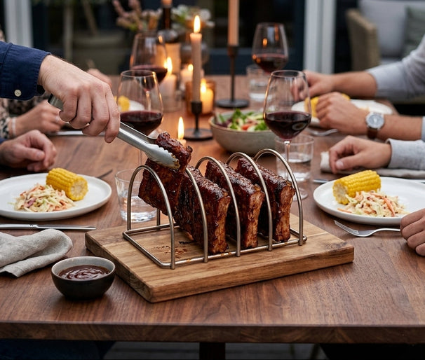 Keij Kamado BBQ Sparerib Rek Small - RVS - voor 4 spareribs