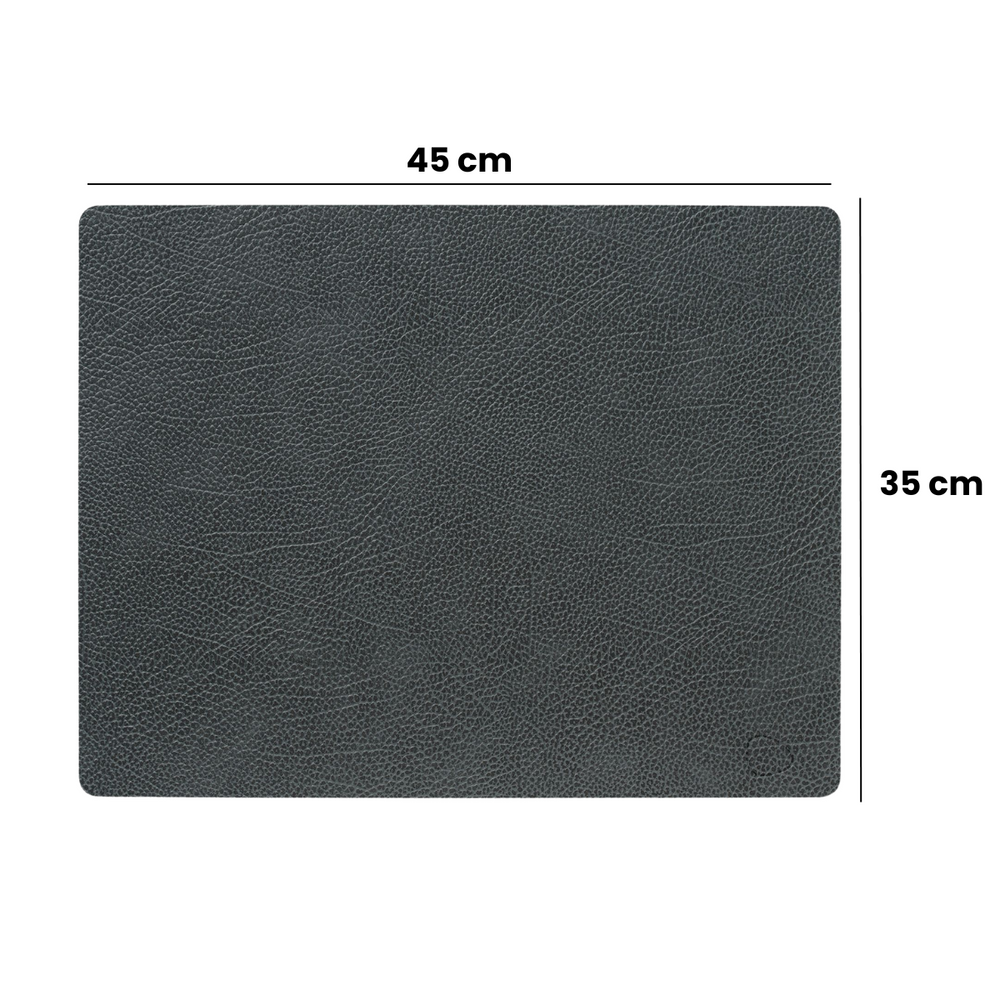 LIND DNA Placemats Hippo - Leer - Pastel Green - 45 x 35 cm - 2 Stuks