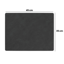 LIND DNA Placemats Nupo - Leer - Lichtblauw 45 x 35 cm - 2 Stuks