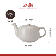 La Cafetière Theepot Classic Latte - Aardewerk - 1.2 liter