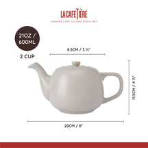 La Cafetière Theepot Classic Latte - Aardewerk - 600 ml