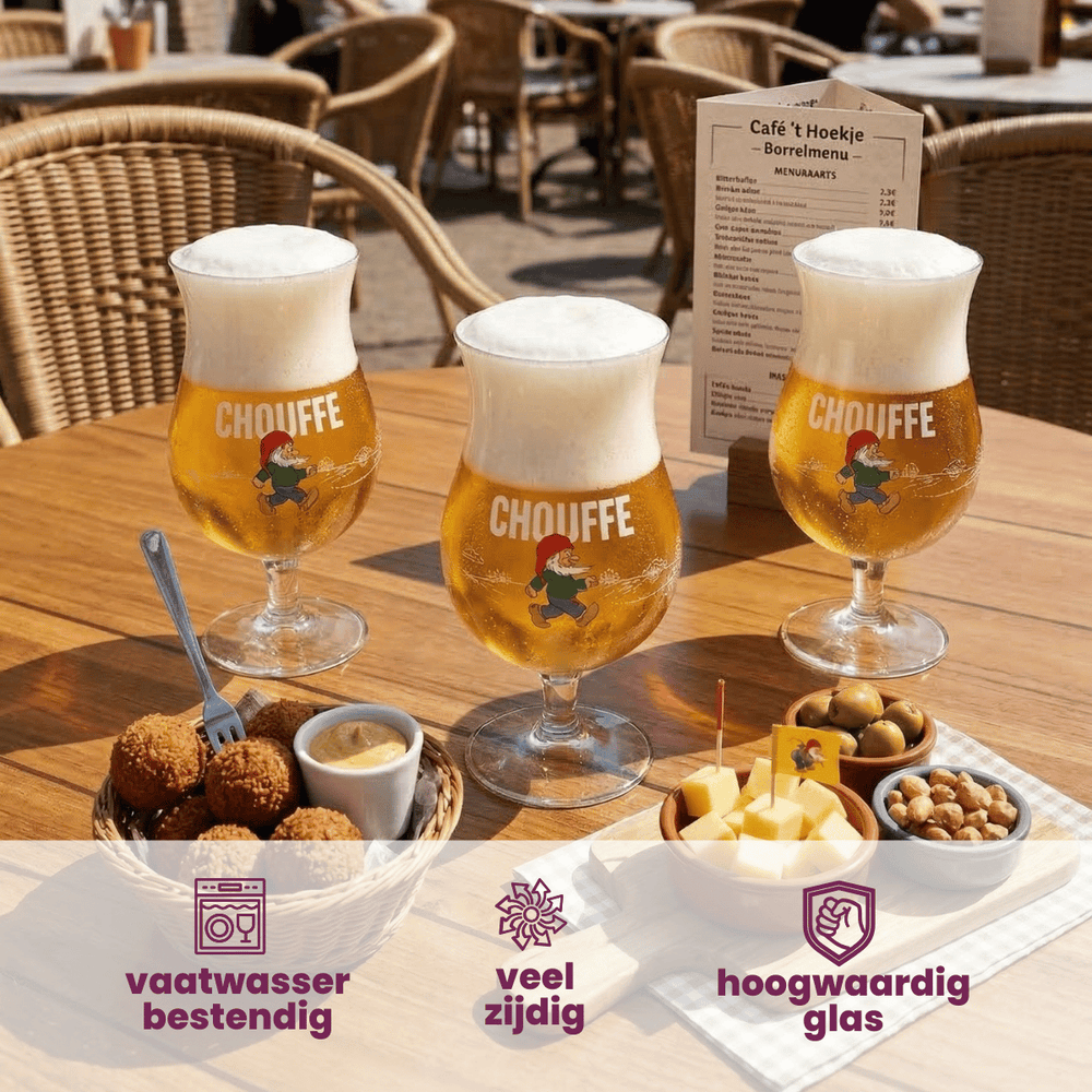 La Chouffe Bierglazen 330 ml - 4 Stuks