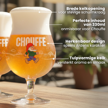 La Chouffe Bierglazen 330 ml - 4 Stuks
