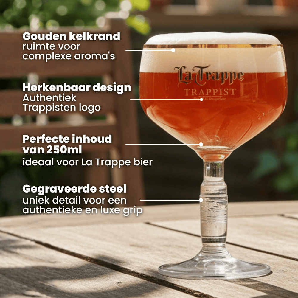 La Trappe Bierglazen 250 ml - 4 Stuks