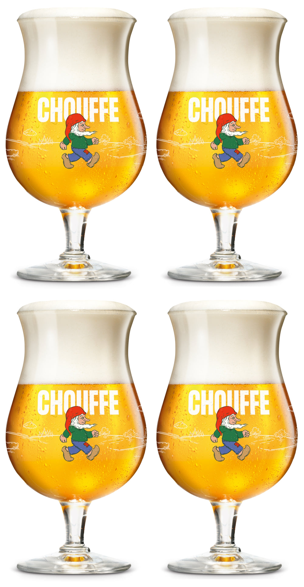 La Chouffe Bierglazen 330 ml - 4 Stuks