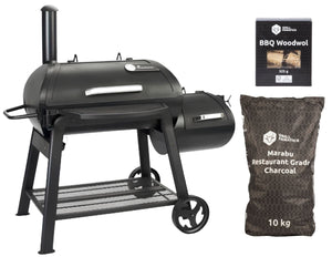 Landmann BBQ / Smoker Startersset Vinson 400 - met Houtskool & Aanmaakwokkels