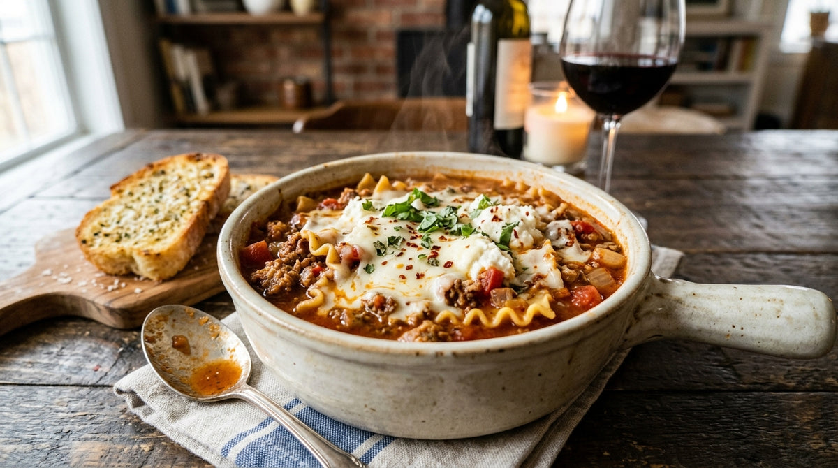 Alle smaken van lasagne, gewoon in een kom