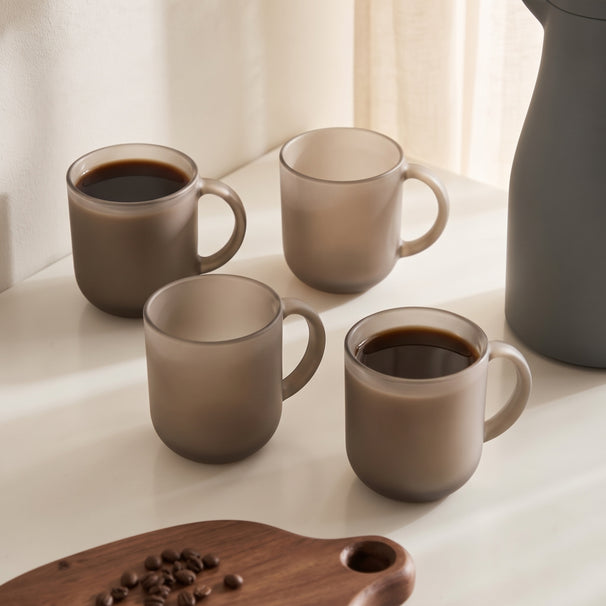 Luminarc Koffieglazen / Theeglazen met Oor Moka Delice Hazelnut - 250 ml - 4 stuks