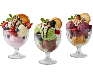 Cookinglife IJscoupes Glas 425 ml - 3 stuks - Ideaal voor IJs en Desserts
