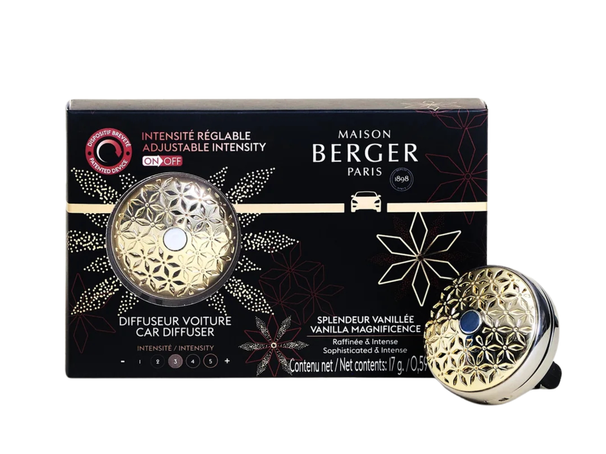 Maison Berger Autoparfum Startersset + 1 navulling Pomelis On/Off - Splendeur Vanillée - Met navulling