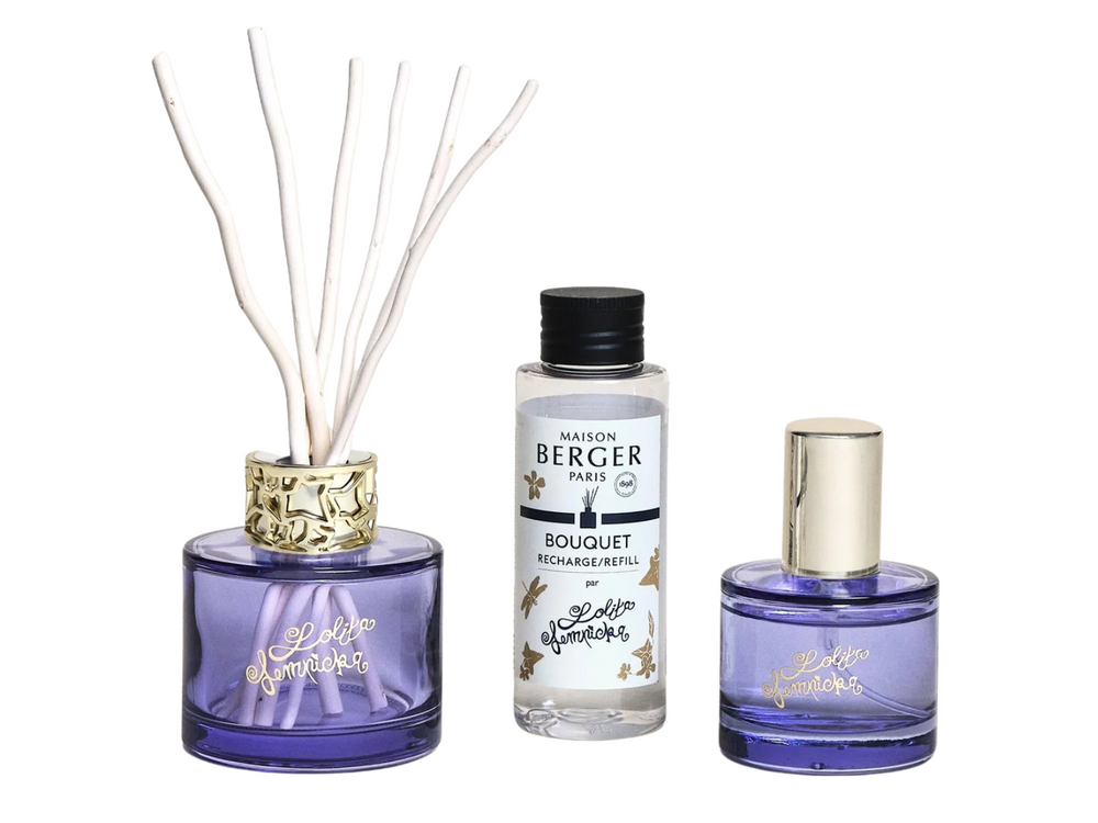 Maison Berger Giftset Duo Lolita Lempicka - Geurstokjes 80 ml & Roomspray 50 ml - Paars