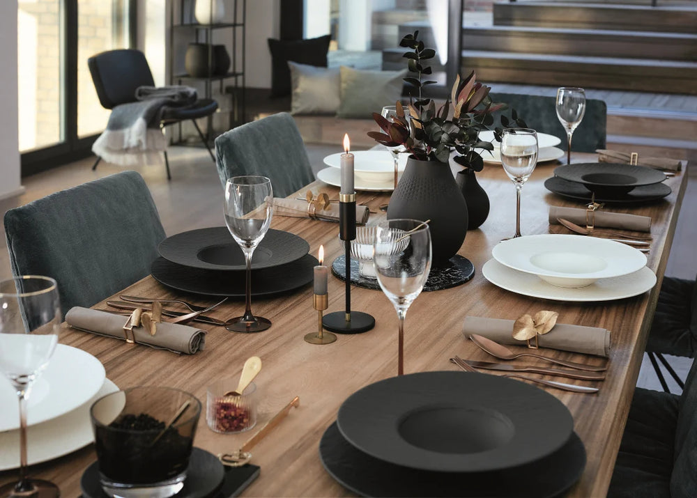 Villeroy & Boch Serviesset Manufacture Rock - Wit 12-delig / 4 personen - 4 dinerborden, 4 ontbijtborden & 4 pastaborden