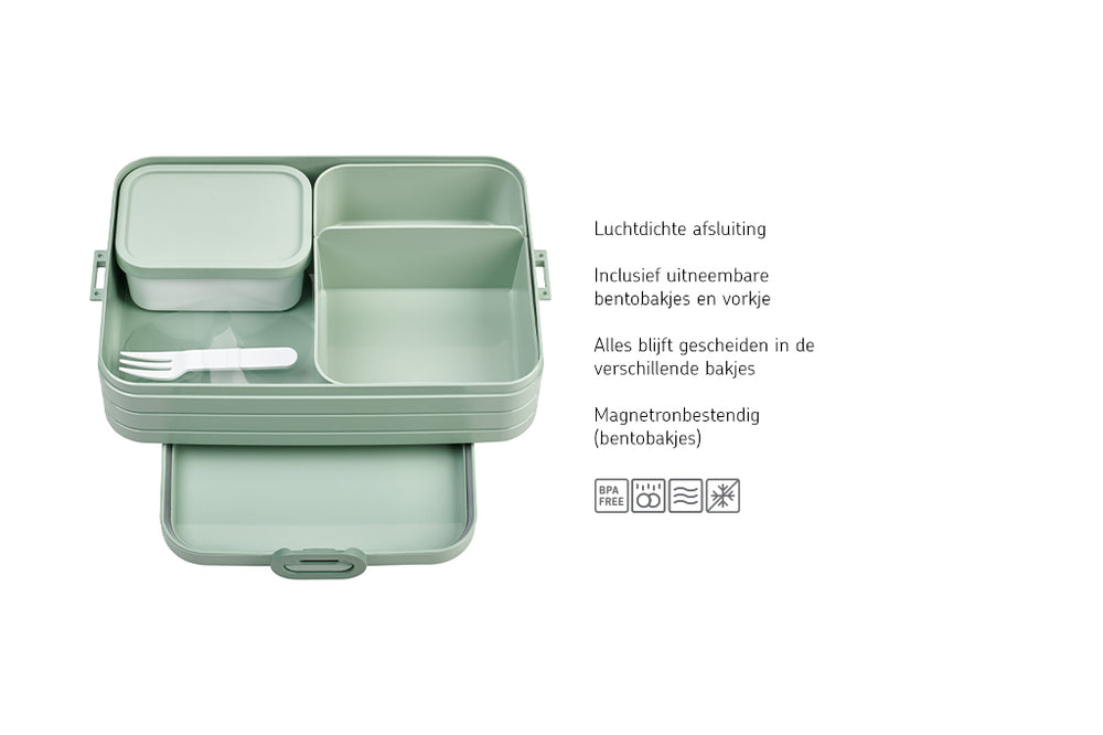 Mepal Broodtrommel / Lunchbox Take a Break Nordic Sage Large - met 2 Bentobakjes