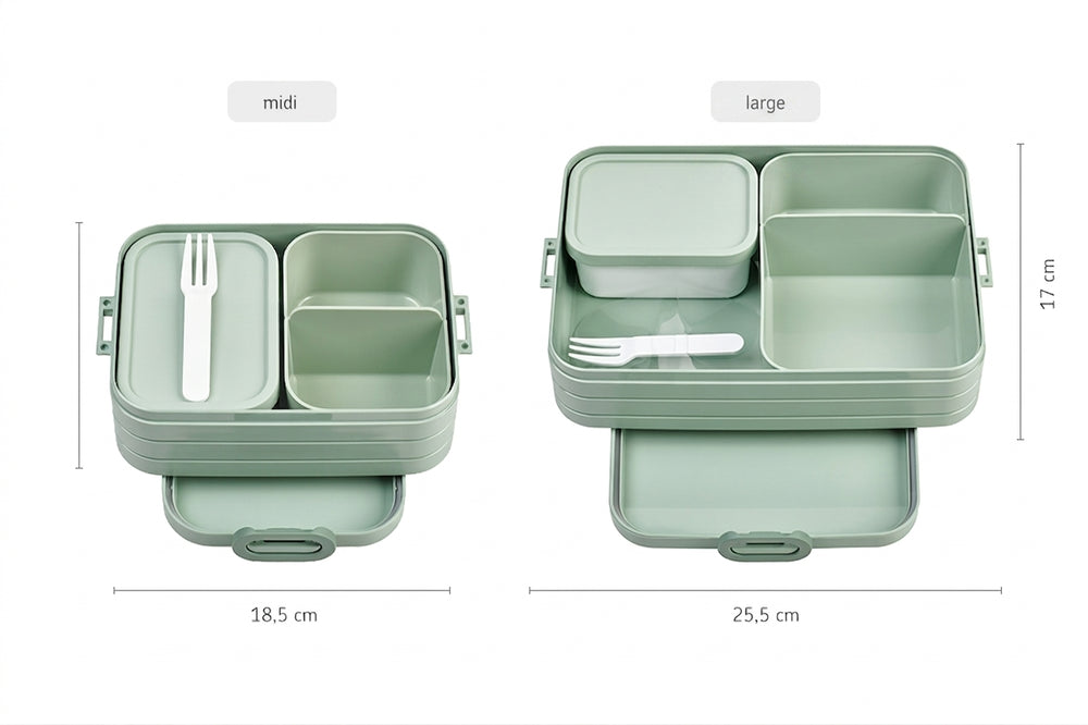 Mepal Broodtrommel / Lunchbox Take a Break Nordic Sage Large - met 2 Bentobakjes