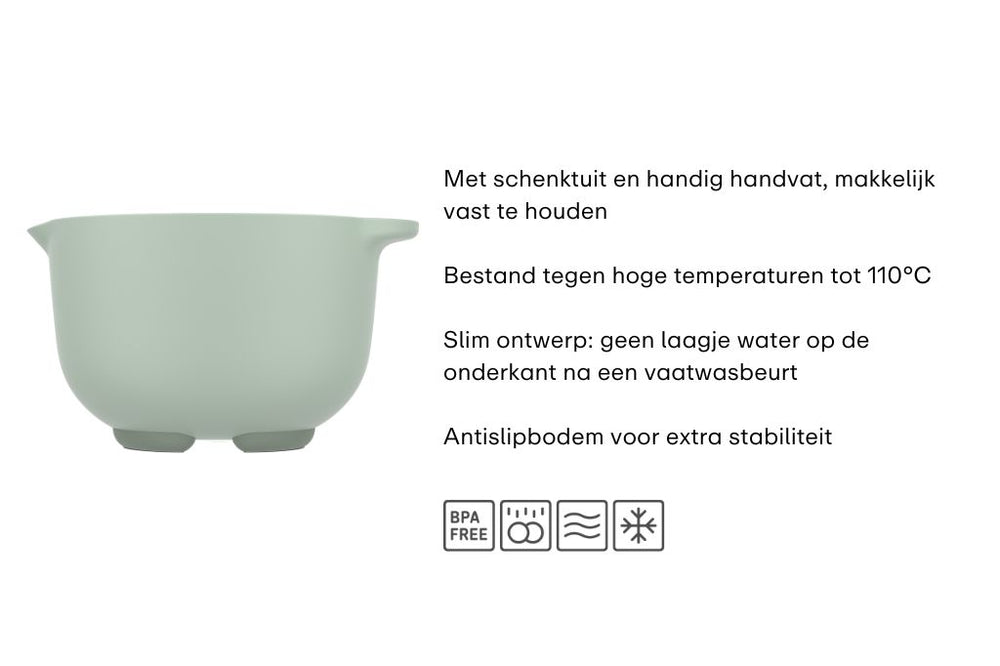 Mepal Beslagkomset Chef It  Nordic Sage 3-delig - Beslagkom 1.5 & 3 liter + Spatel