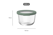 Mepal Glazen Vershoudbakje Cirqula Nordic Sage Rond - 1 liter