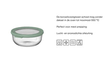 Mepal Glazen Vershoudbakje Cirqula Nordic Sage Rond - 500 ml