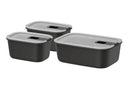 Mepal Vershoudbakjes EasyClip Nordic Black 3-delig - 2x 450 ml + 1 liter