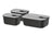 Mepal Vershoudbakjes EasyClip Nordic Black 3-delig - 2x 450 ml + 1 liter