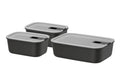Mepal Vershoudbakjes EasyClip Nordic Black 3-delig - 2x 700 ml + 1.5 liter