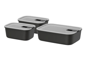 Mepal Vershoudbakjes EasyClip Nordic Black 3-delig - 2x 700 ml + 1.5 liter