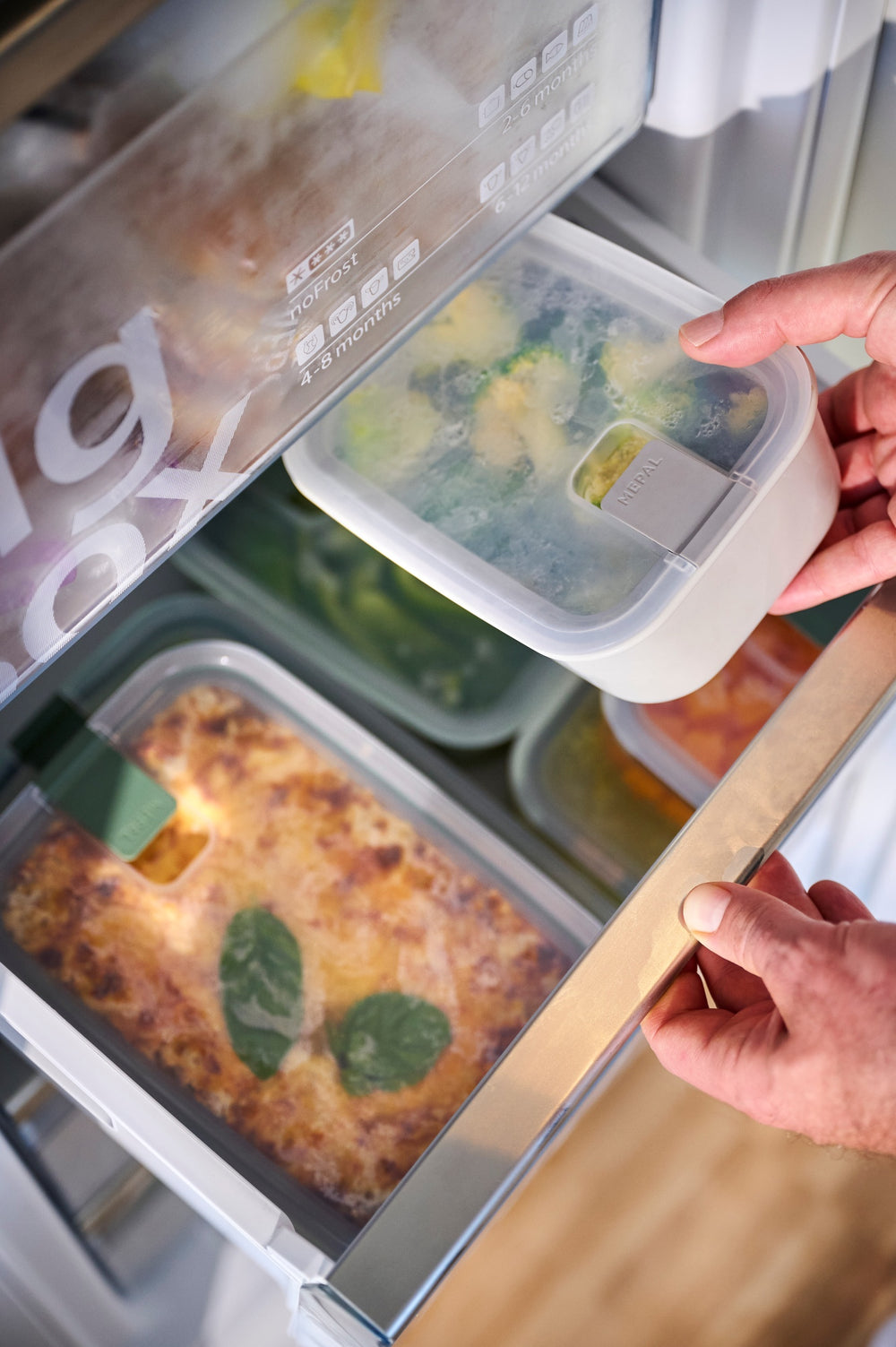 Mepal Ovenschaal / Lasagneschaal met deksel EasyClip Nordic Sage - Glas - 2.25 liter