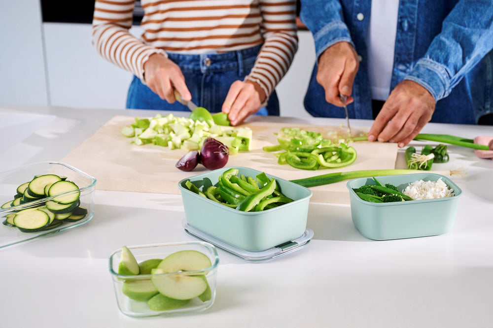 Mepal Ovenschaal / Lasagneschaal met deksel EasyClip Nordic Sage - Glas - 1.5 liter