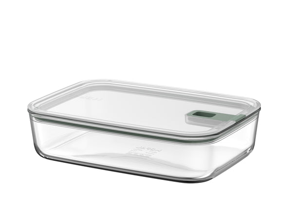Mepal Ovenschaal / Lasagneschaal met deksel EasyClip Nordic Sage - Glas - 2.25 liter