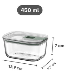 Mepal Glazen Vershoudbakje EasyClip Nordic Sage - 450 ml