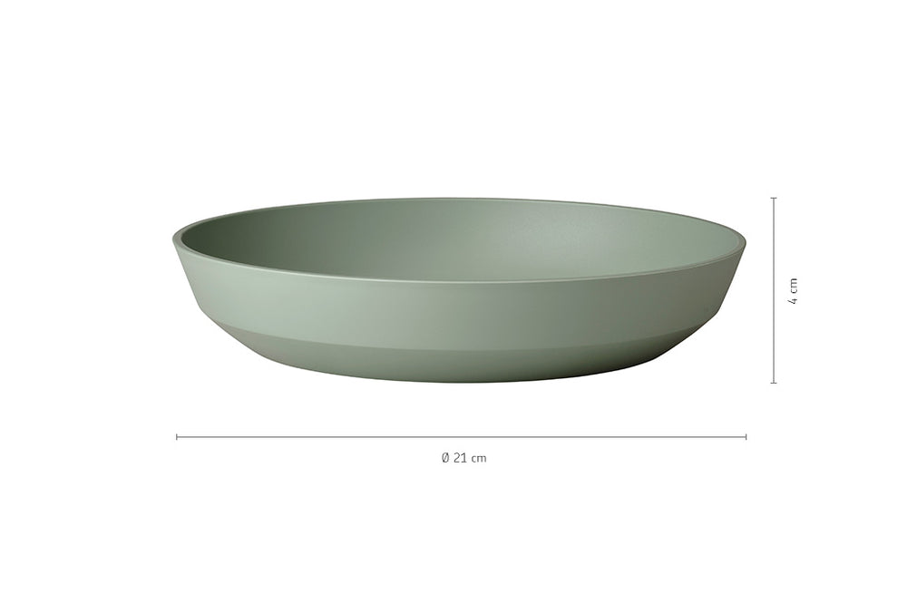 Mepal Serviesset Silueta Nordic Sage 8-delig / 2 personen - 2 borden, 2 diepe borden, 2 kommen en 2 bekers