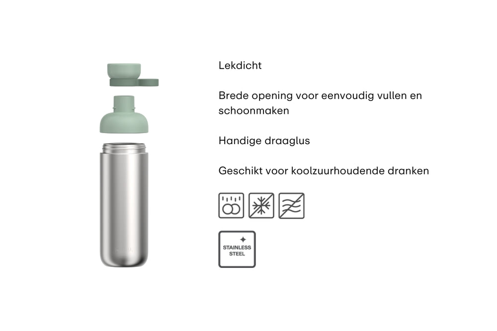 Mepal Waterfles Vita Nordic Sage - RVS - 700 ml