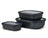 Mepal Vershoudbakjes Cirqula Nordic Black Rechthoekig 3-delig - 500 ml + 1 liter + 2 liter