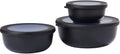 Mepal Vershoudbakjes Cirqula Nordic Black Rond 3-delig - 350 ml + 750 ml + 1.25 liter