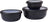 Mepal Vershoudbakjes Cirqula Nordic Black Rond 3-delig - 350 ml + 750 ml + 1.25 liter